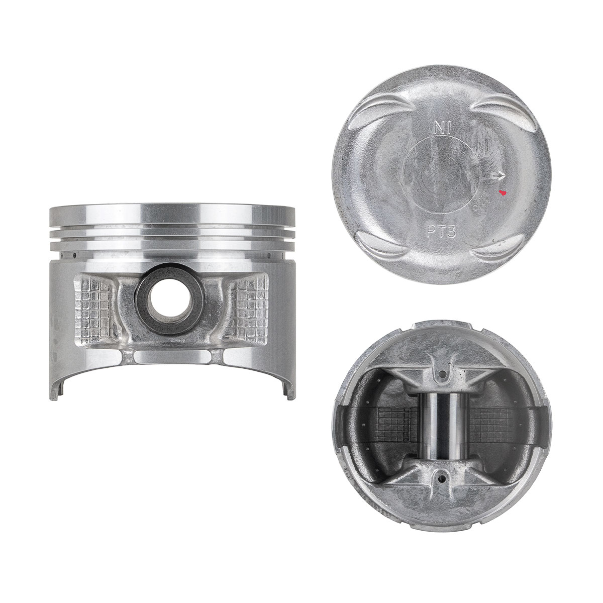 Juego De Pistones (4 Cil.) > Ranuras 1.2 X 1.2 X 2.8, Diam. 85.00 Mm/ 3.346 In, Dist. Comp. 30.80 Mm/ 1.212 In, Acabado Brillante, Sin Seguros > 83-67