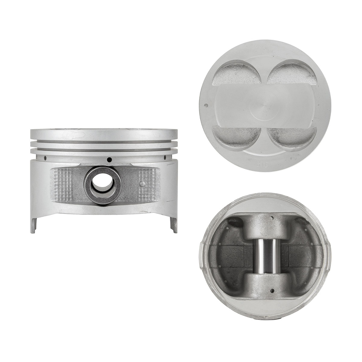 Juego De Pistones (6 Cil.) > Ranuras 1.5 X 1.5 X 4.0, Diam. 93.40 Mm/ 3.677 In, Dist. Comp. 31.80 Mm/ 1.252 In, Acabado Anodizado, Sin Seguros > 83-68