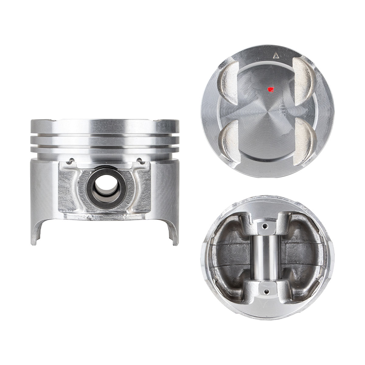 Juego De Pistones (4 Cil.) > Ranuras 1.5 X 1.5 X 4.0, Diam. 86.00 Mm/ 3.386 In, Dist. Comp. 36.00 Mm/ 1.417 In, Acabado Brillante, Con Seguros > 83-69