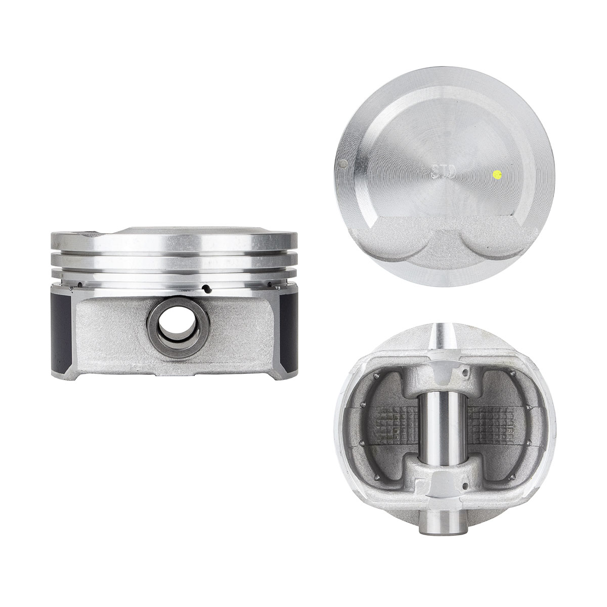 Juego De Pistones (4 Cil.) > Ranuras 1.2 X 1.2 X 2.0, Diam. 77.00 Mm/ 3.031 In, Dist. Comp. 26.90 Mm/ 1.059 In, Acabado Brillante, Sin Seguros > 83-71