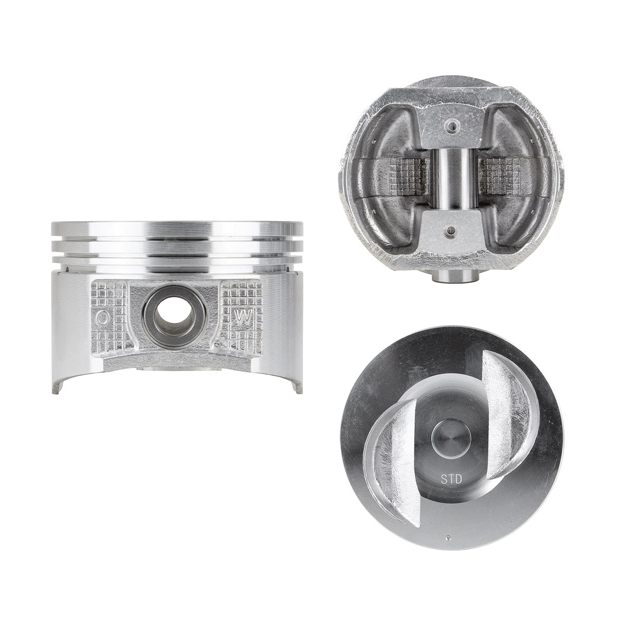 Juego De Pistones (6 Cil.) > Ranuras 1.5 X 1.5 X 2.8, Diam. 91.50 Mm/ 3.602 In, Dist. Comp. 32.00 Mm/ 1.260 In, Acabado Brillante, Con Seguros > 83-72