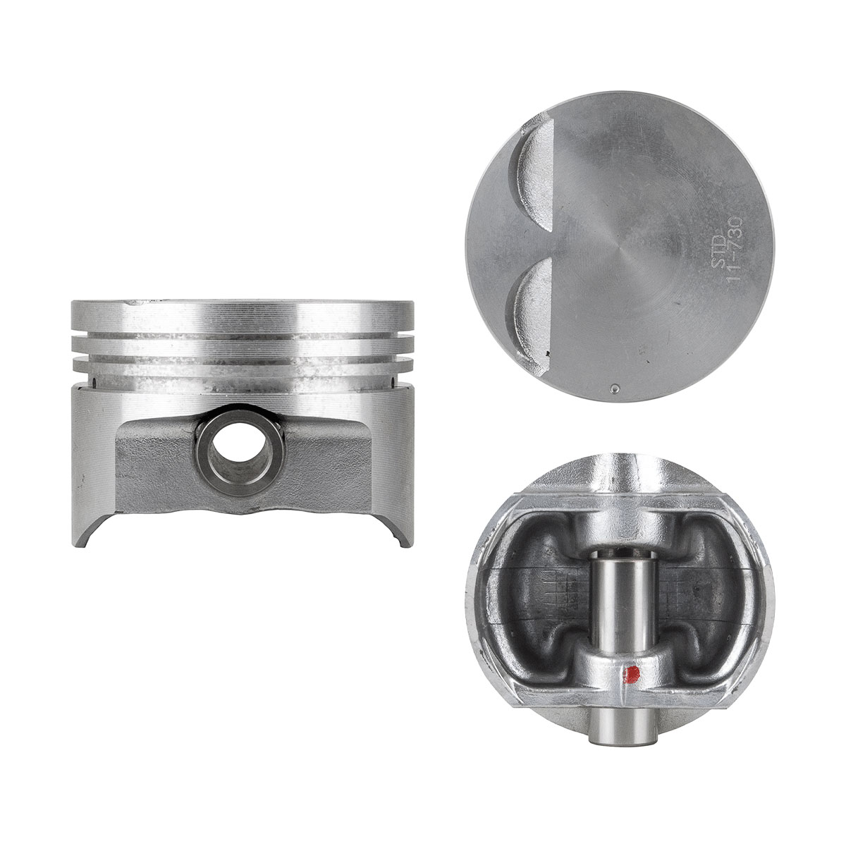 Juego De Pistones (4 Cil.) > Ranuras 1.2 X 1.5 X 3.0, Diam. 75.50 Mm/ 2.972 In, Dist. Comp. 30.50 Mm/ 1.200 In, Acabado Brillante, Sin Seguros > 83-73