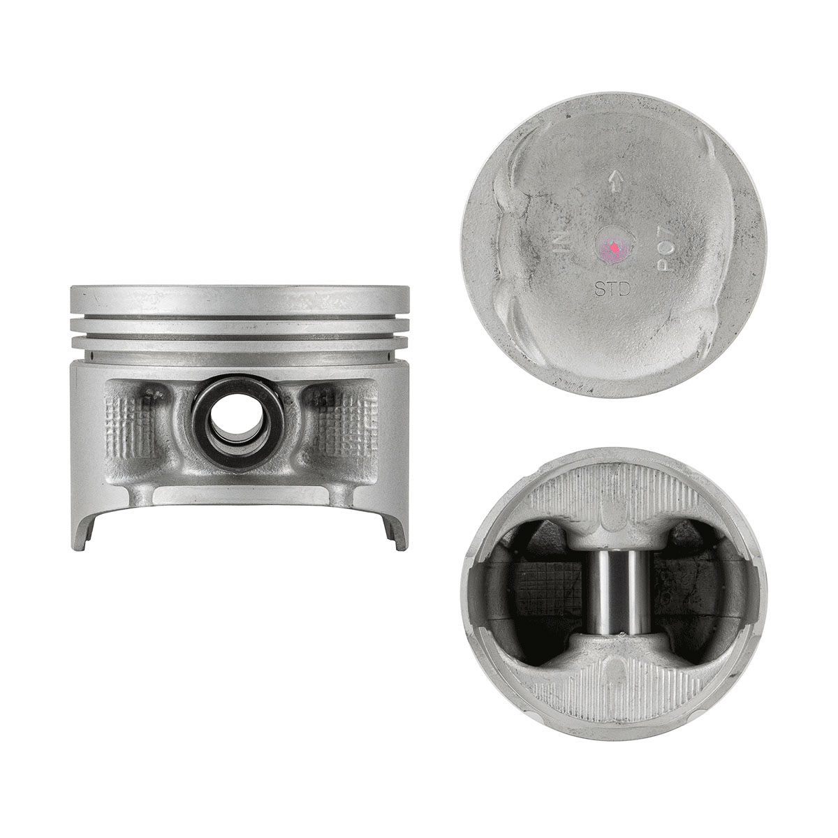 Juego De Pistones (4 Cil.) > Ranuras 1.0 X 1.2 X 2.8, Diam. 75.00 Mm/ 2.953 In, Dist. Comp. 27.70 Mm/ 1.090 In, Acabado Anodizado, Sin Seguros > 83-73