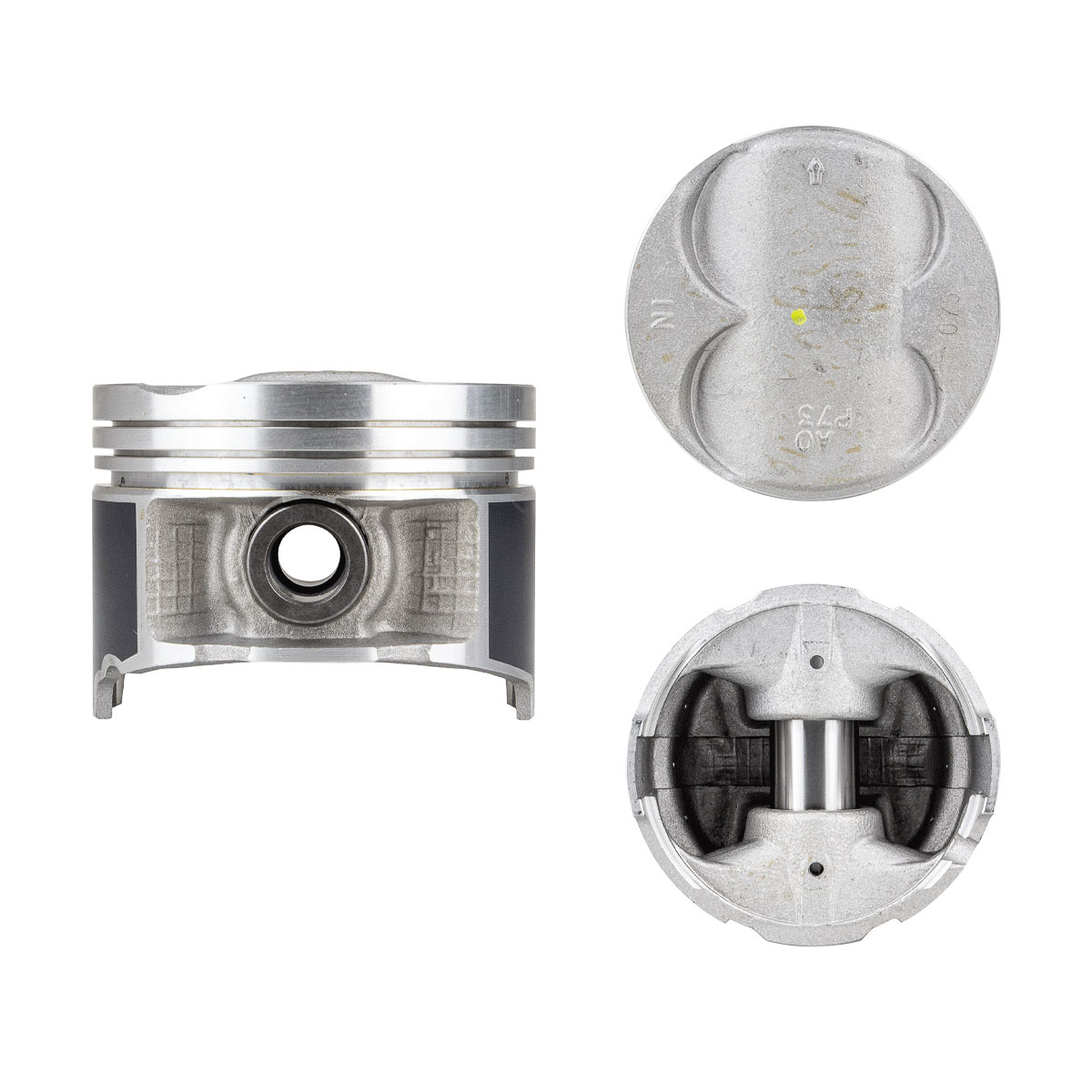 Juego De Pistones (4 Cil.) > Ranuras 1.0 X 1.2 X 2.8, Diam. 81.00 Mm/ 3.189 In, Dist. Comp. 30.50 Mm/ 1.200 In, Acabado Brillante, Sin Seguros > 83-74