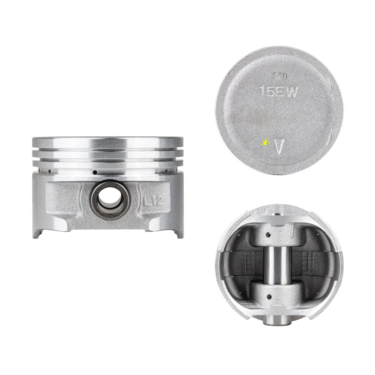 Juego De Pistones (4 Cil.) > Ranuras 1.2 X 1.5 X 2.8, Diam. 75.50 Mm/ 2.972 In, Dist. Comp. 28.60 Mm/ 1.126 In, Acabado Brillante, Sin Seguros > 83-74