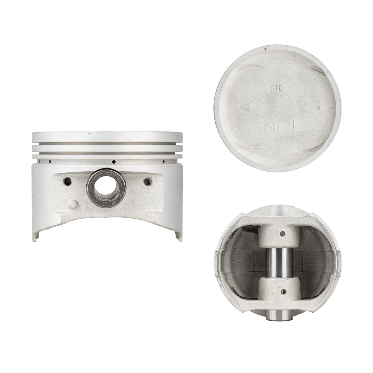 Juego De Pistones (6 Cil.) > Ranuras 1.5 X 1.5 X 3.0, Diam. 93.00 Mm/ 3.661 In, Dist. Comp. 32.00 Mm/ 1.260 In, Acabado Anodizado, Con Seguros > 83-74