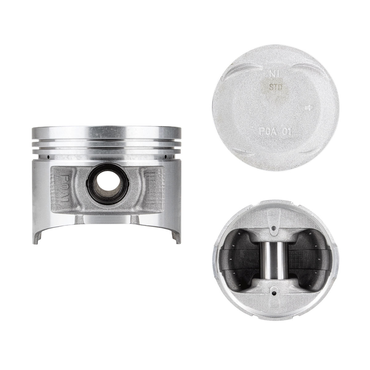 Juego De Pistones (4 Cil.) > Ranuras 1.2 X 1.2 X 2.8, Diam. 85.00 Mm/ 3.346 In, Dist. Comp. 30.50 Mm/ 1.200 In, Acabado Brillante, Con Seguros > 83-75