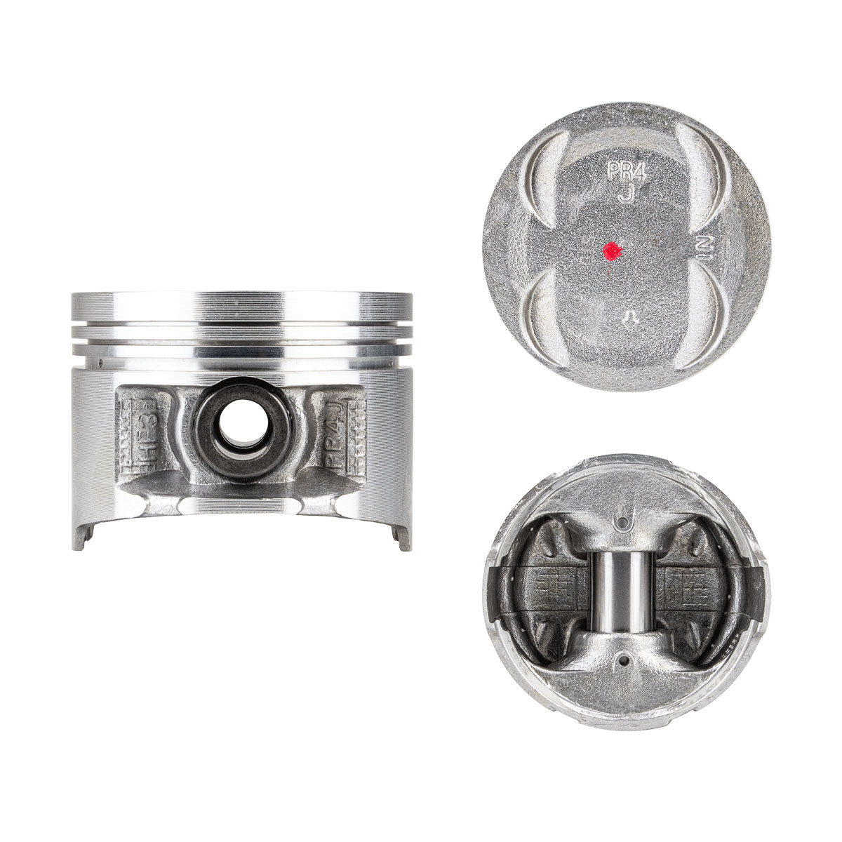 Juego De Pistones (4 Cil.) > Ranuras 1.0 X 1.2 X 2.8, Diam. 81.00 Mm/ 3.189 In, Dist. Comp. 30.00 Mm/ 1.181 In, Acabado Brillante, Sin Seguros > 83-75