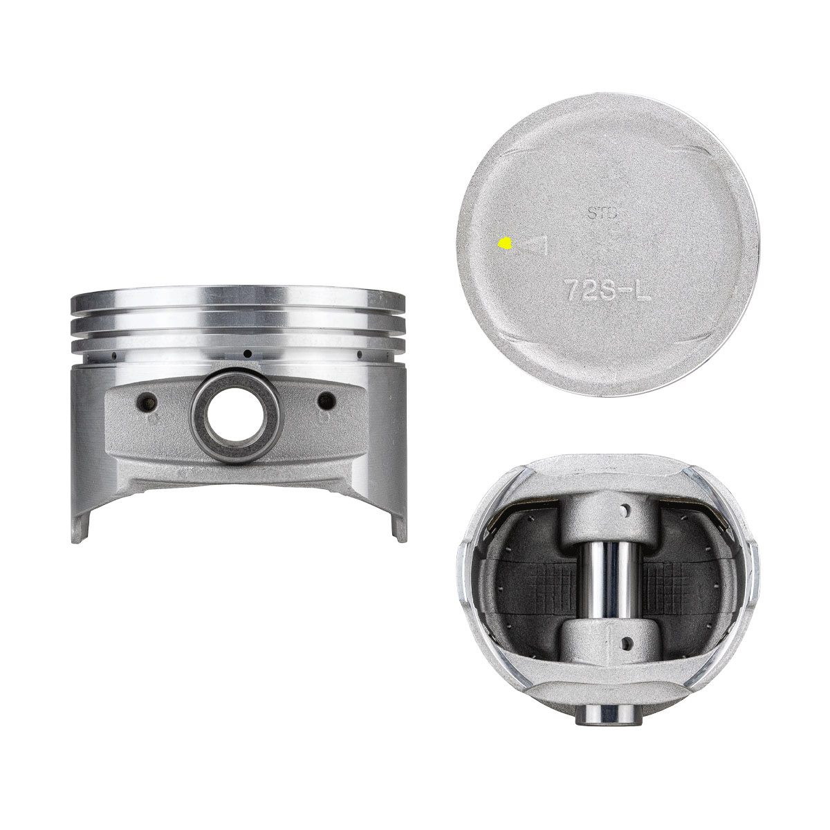 Juego De Pistones (6 Cil.) > Ranuras 1.2 X 1.5 X 3.0, Diam. 91.10 Mm/ 3.587 In, Dist. Comp. 31.90 Mm/ 1.255 In, Acabado Brillante, Sin Seguros > 83-76