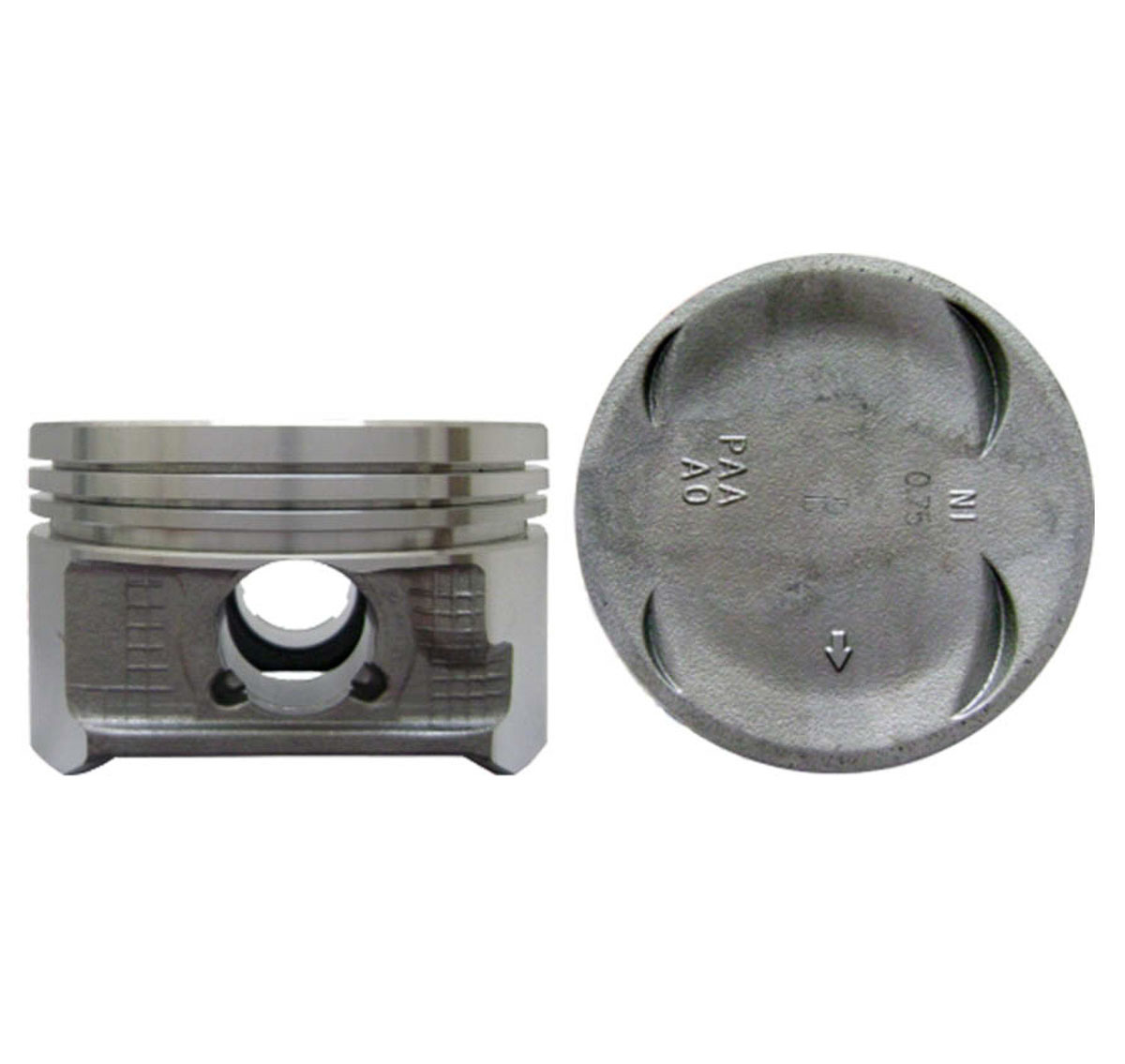Juego De Pistones (4 Cil.) > Ranuras 1.2 X 1.2 X 2.8, Diam. 86.00 Mm/ 3.386 In, Dist. Comp. 30.00 Mm/ 1.181 In, Acabado Brillante, Con Seguros Para Mo