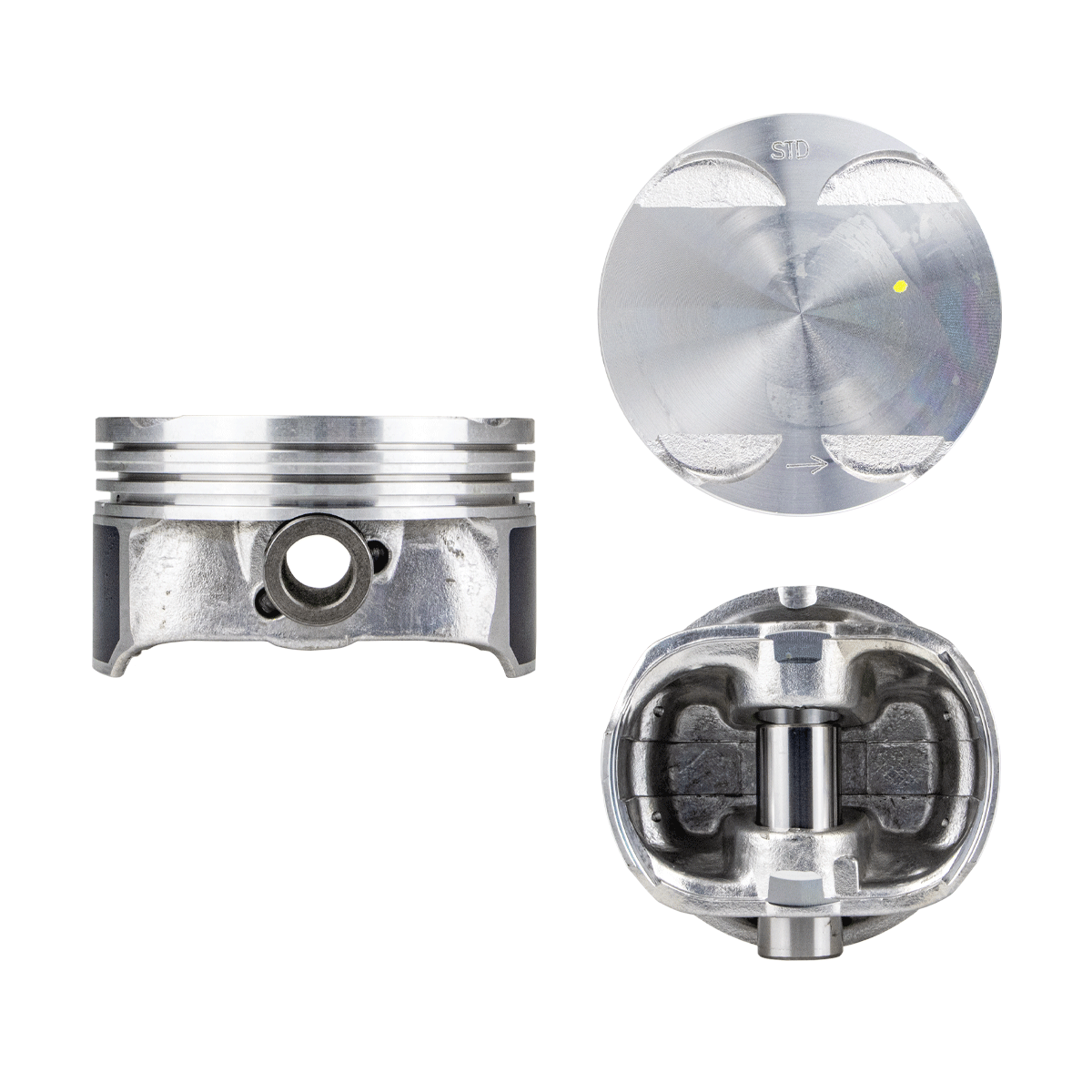 Juego De Pistones (4 Cil.) > Ranuras 1.2 X 1.5 X 2.0, Diam. 88.00 Mm/ 3.464 In, Dist. Comp. 27.80 Mm/ 1.094 In, Acabado Brillante, Con Seguros > 83-83