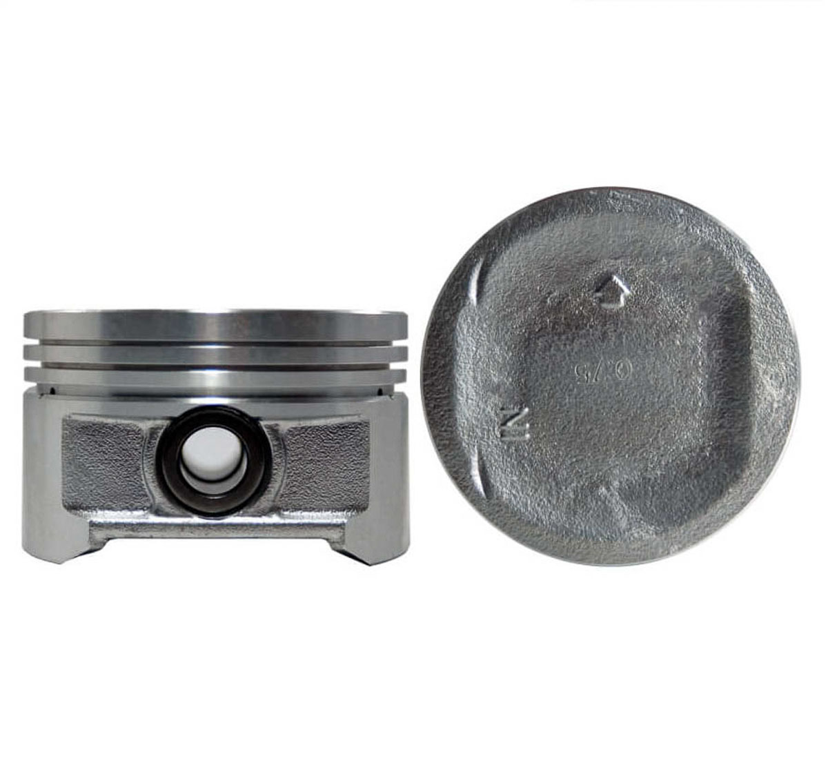 Juego De Pistones (4 Cil.) > Ranuras 1.0 X 1.2 X 2.0, Diam. 75.00 Mm/ 2.953 In, Dist. Comp. 27.00 Mm/ 1.062 In, Acabado Brillante, Sin Seguros > 83-85