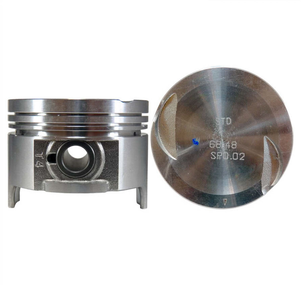 Juego De Pistones (4 Cil.) > Ranuras 1.2 X 1.2 X 2.5, Diam. 68.50 Mm/ 2.697 In, Dist. Comp. 25.30 Mm/ 0.996 In, Acabado Brillante, Con Seguros > 83-87