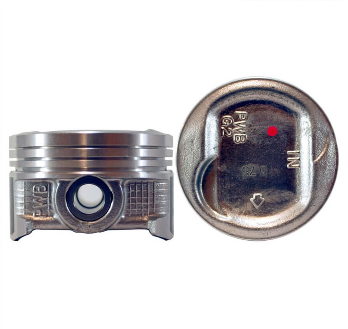 Juego De Pistones (4 Cil.) > Ranuras 1.0 X 1.2 X 2.0, Diam. 73.00 Mm/ 2.874 In, Dist. Comp. 26.20 Mm/ 1.031 In, Acabado Brillante, Sin Seguros > 83-88